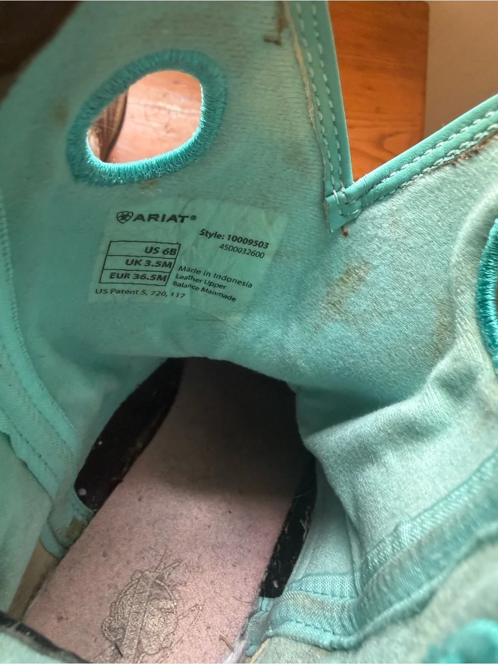 Ariat Brown and Teal Kids Western Pull-On Boots